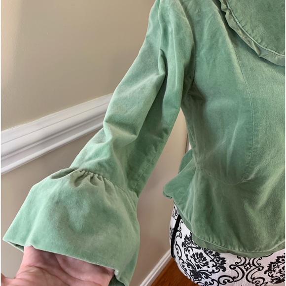 Anthropology, women’s mint green velvet blazer, please see photos for sizing. - Picture 2 of 10